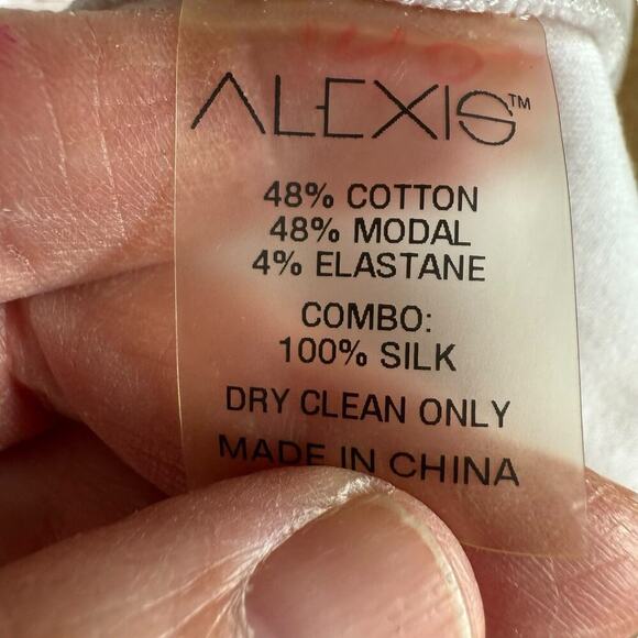 ALEXIS White Ruffle Sleeve Dae Top Silk S Quiet Luxury Minimalism Whimsical Prep - Picture 6 of 9